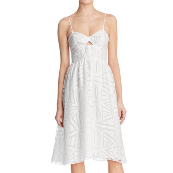 Parker White Miranda Cutout Fit & Flare Dress - Picture 1 of 6